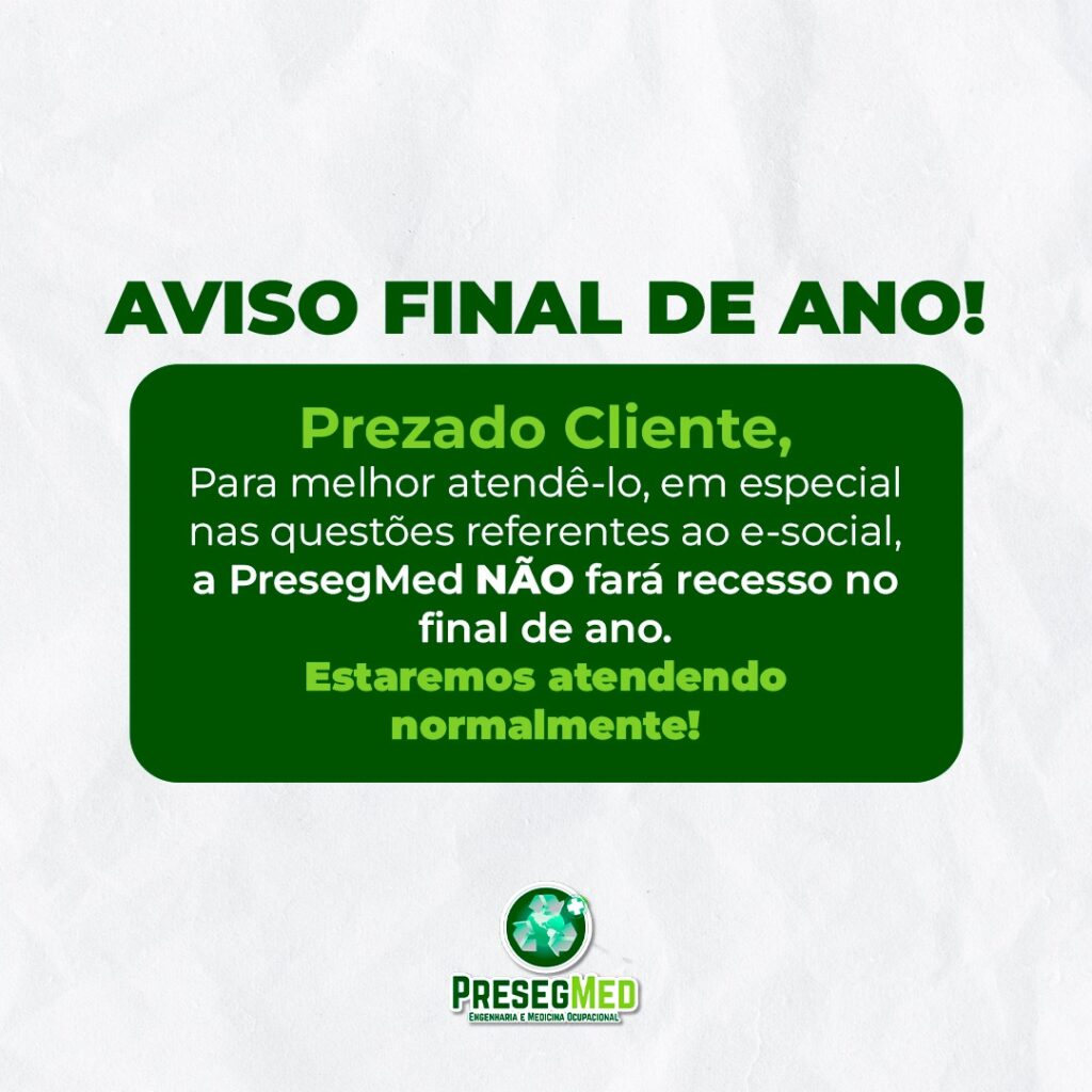 AVISO FINAL DE ANO!