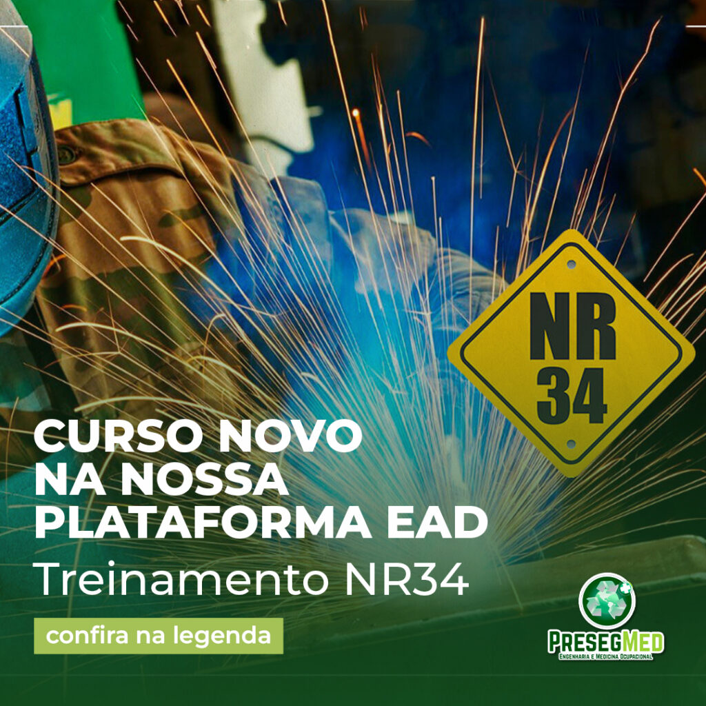 CURSO NOVO NA NOSSA PLATAFORMA EAD – TREINAMENTO NR34